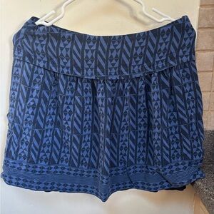Madewell Navy Geometric Skirt